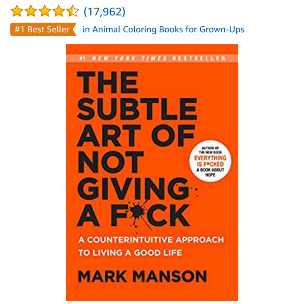 The Subtle art of not giving a fck